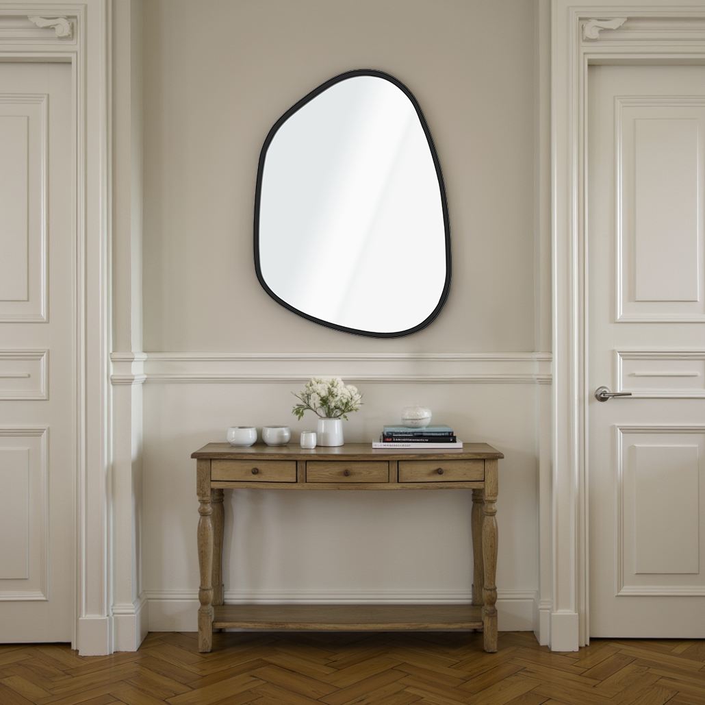 Espelho Decorativo-Asymmetric Design-Preto