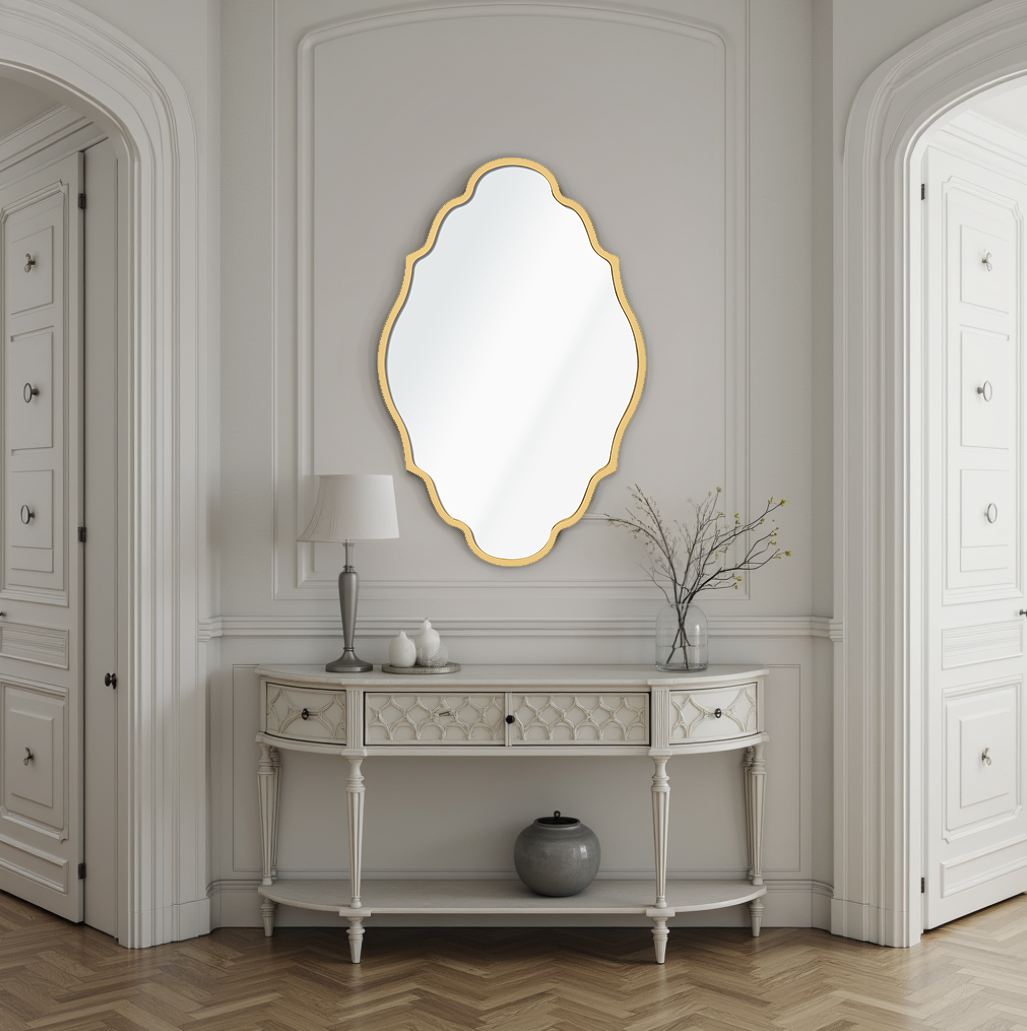 Espelho Decorativo-Axis-Ouro