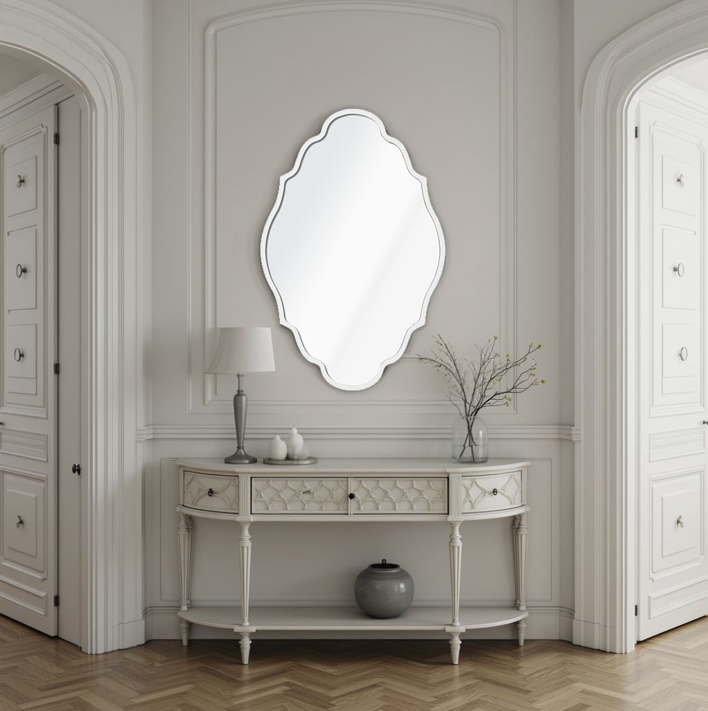 Espelho Decorativo-Axis-Branco