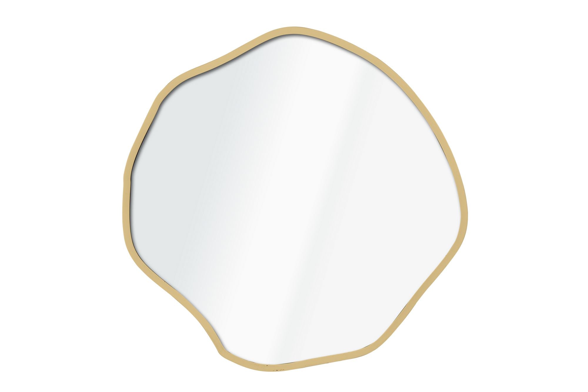 Espelho Decorativo-Bowed-Ouro