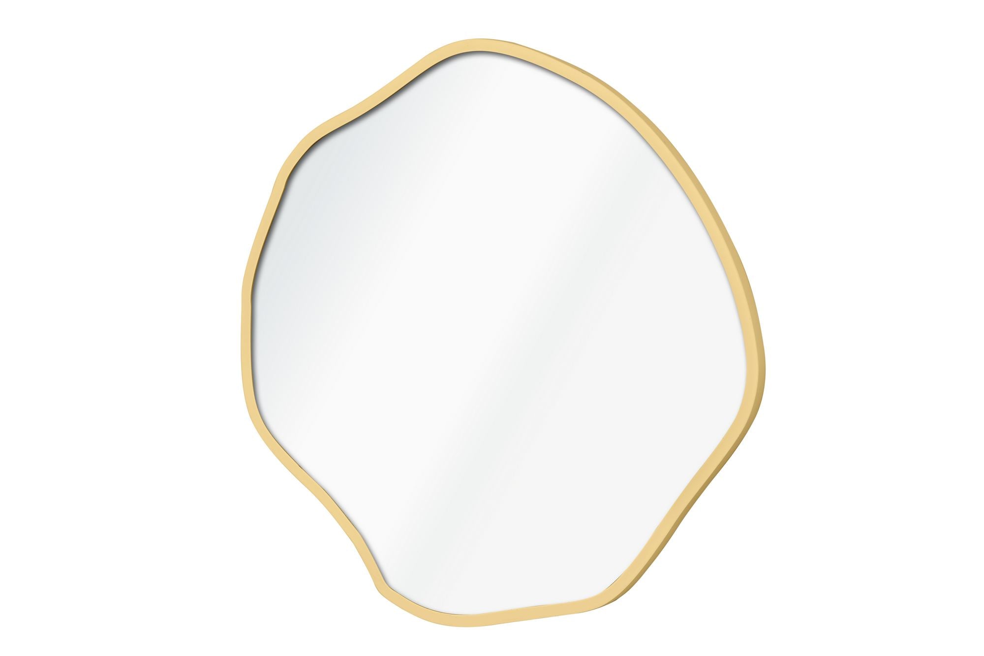 Espelho Decorativo-Bowed-Ouro