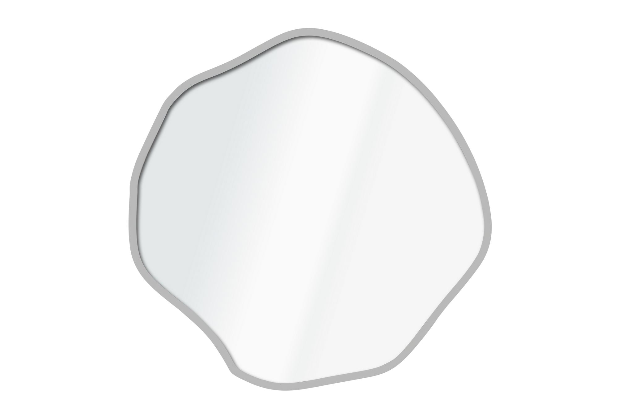 Espelho Decorativo-Bowed-Prata