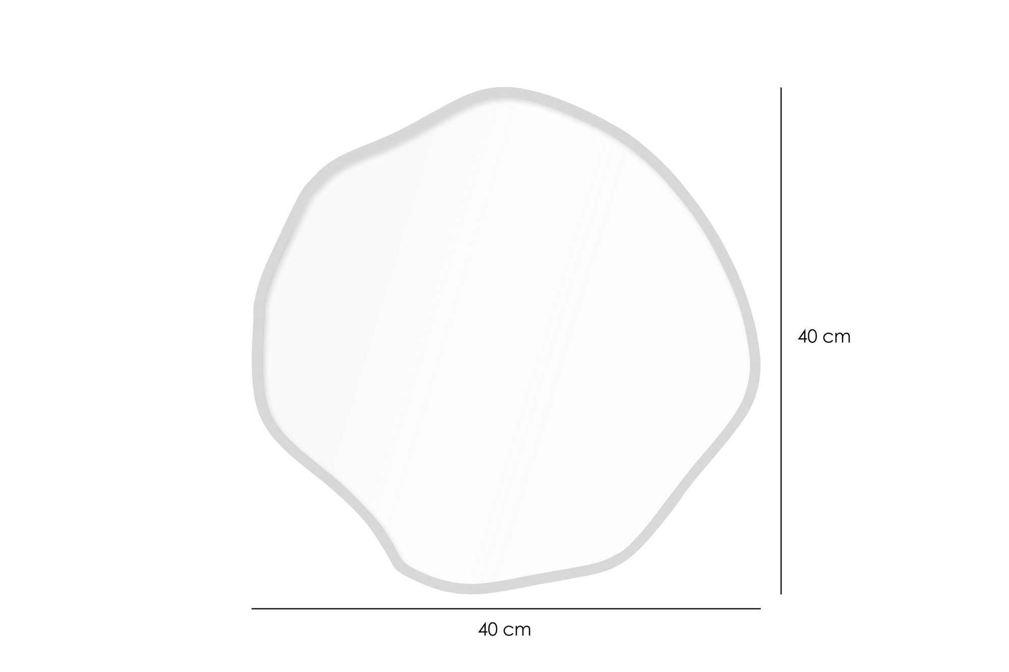 Espelho Decorativo-Bowed-Branco