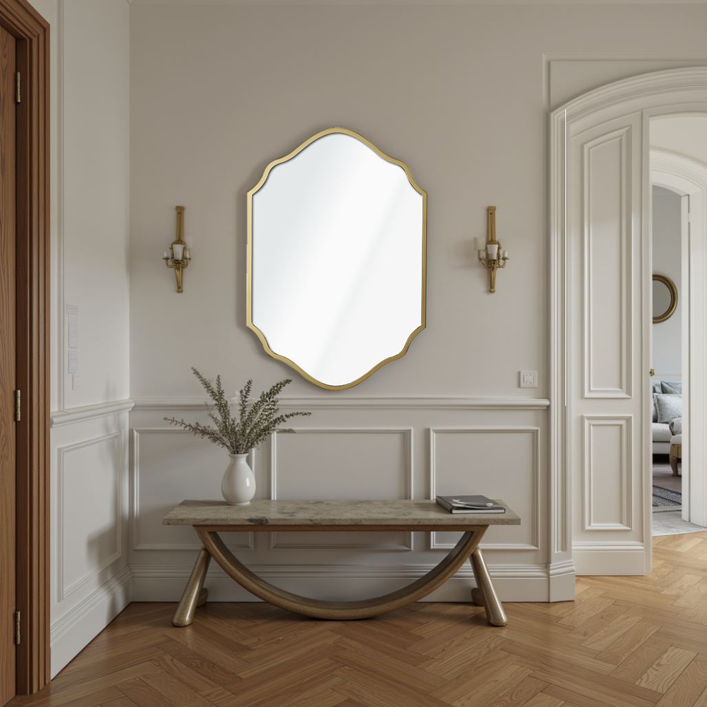Espelho Decorativo-Starlit-Ouro