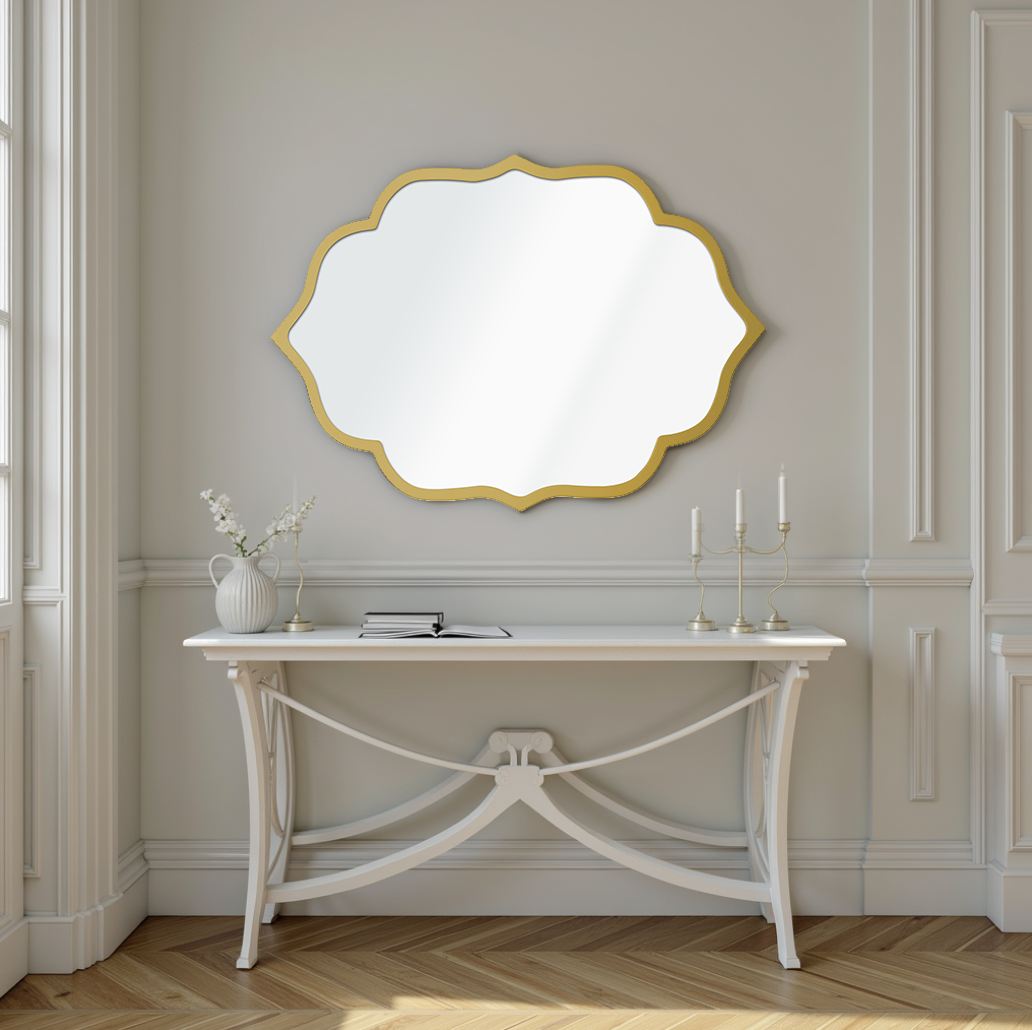 Espelho Decorativo-Velvet-Ouro
