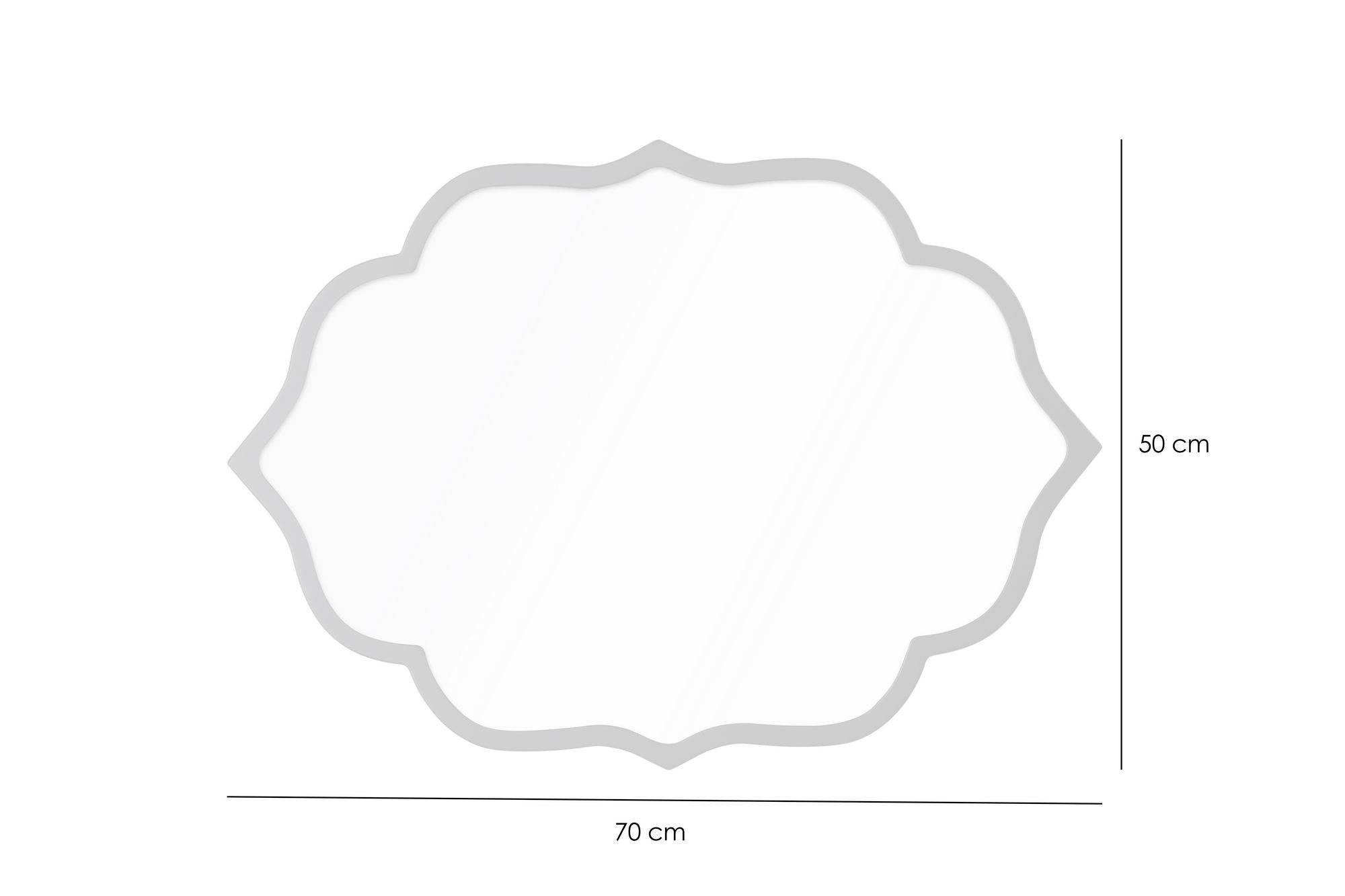 Espelho Decorativo-Velvet-Branco