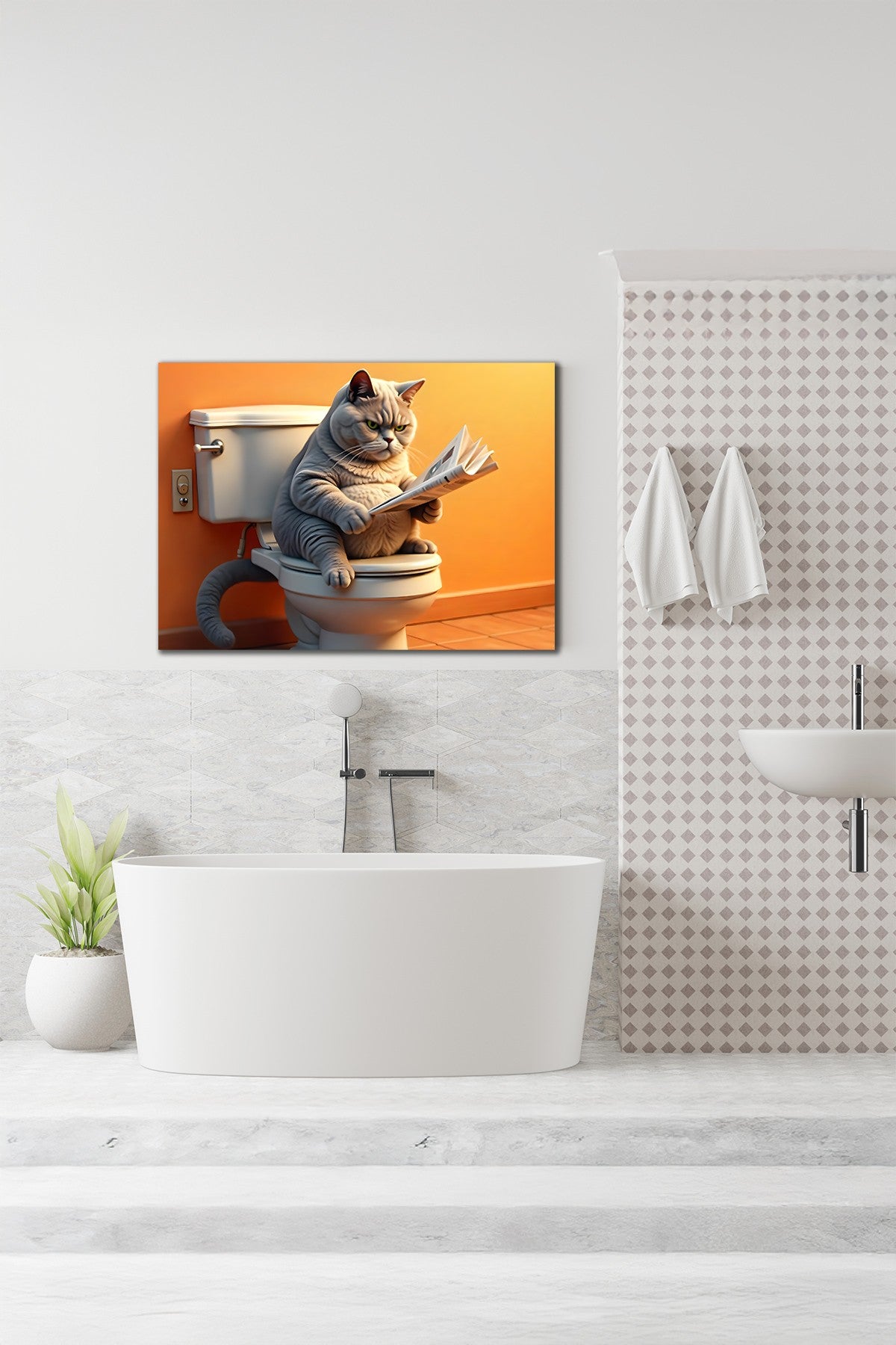 Quadro Decorativo em Tela 50x70cm - Arte Multicolor em Canvas 100% - Espessura 3cm para Decoração de Interiores