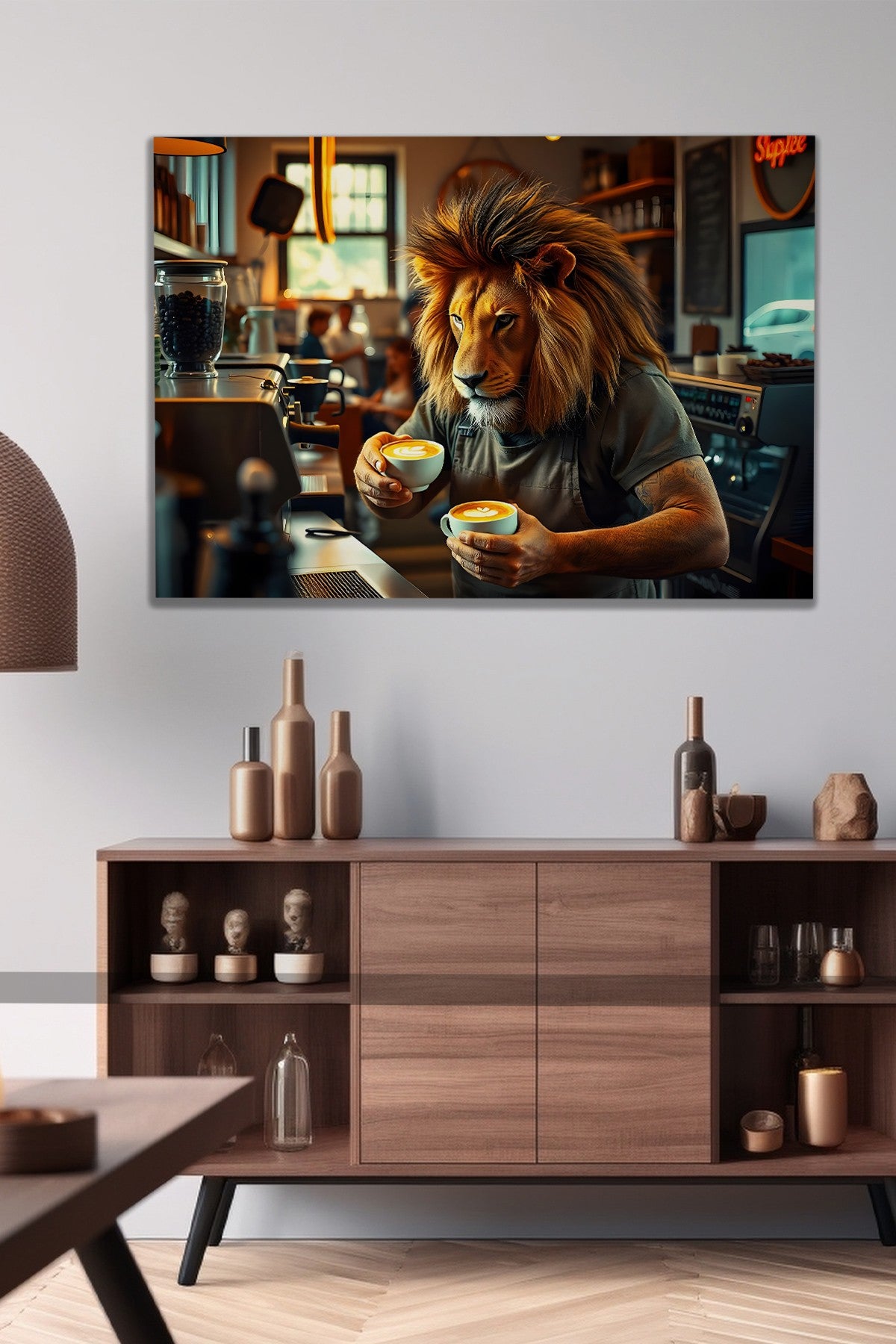 Quadro Decorativo em Tela 50x70cm - Arte Multicolor em Canvas 100% - Espessura 3cm para Decoração de Interiores