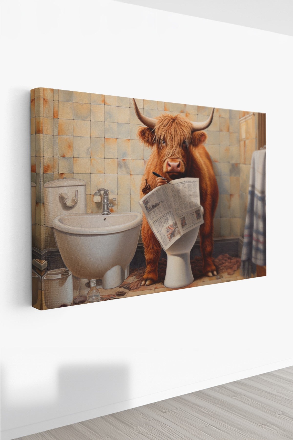 Quadro Decorativo em Tela 70x100cm - Arte Multicolor Premium 100% Canvas 3cm Espessura