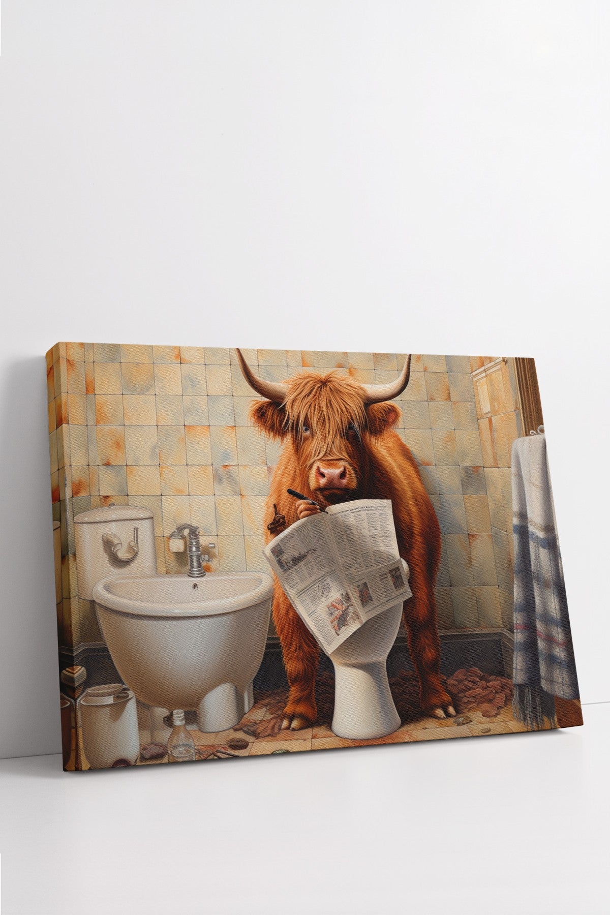 Quadro Decorativo em Tela 70x100cm - Arte Multicolor Premium 100% Canvas 3cm Espessura