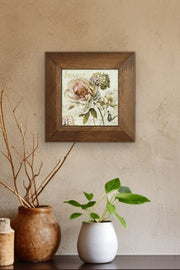 Quadro Decorativo Artvessakaro20 Multicolor em Cerâmica 15,5 x 15,5 cm com Moldura de Madeira (2,5 cm) – Impressão UV