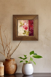 Artvessakaro22 Quadro Decorativo Multicolor em Cerâmica com Moldura de Madeira (2,5 cm), Impressão UV, 15,5 x 15,5 cm