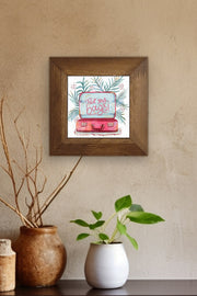 Quadro Decorativo em Cerâmica Multicolor com Moldura de Madeira (15,5 x 15,5 cm) – Impressão UV