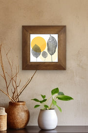 Quadro Decorativo em Cerâmica 100% com Moldura de Madeira (2,5 cm), 15,5 x 15,5 cm – Multicolor – Impressão UV