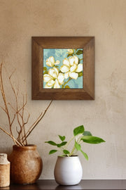 Quadro Decorativo Artvessakaro30 Multicolor em Cerâmica com Moldura de Madeira, Impressão UV, 15,5 x 15,5 cm