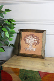 Quadro Decorativo Ersytastablo3-26 em Pedra 26x26 cm, Moldura de Madeira 2,5 cm, Impressão UV – Multicolor