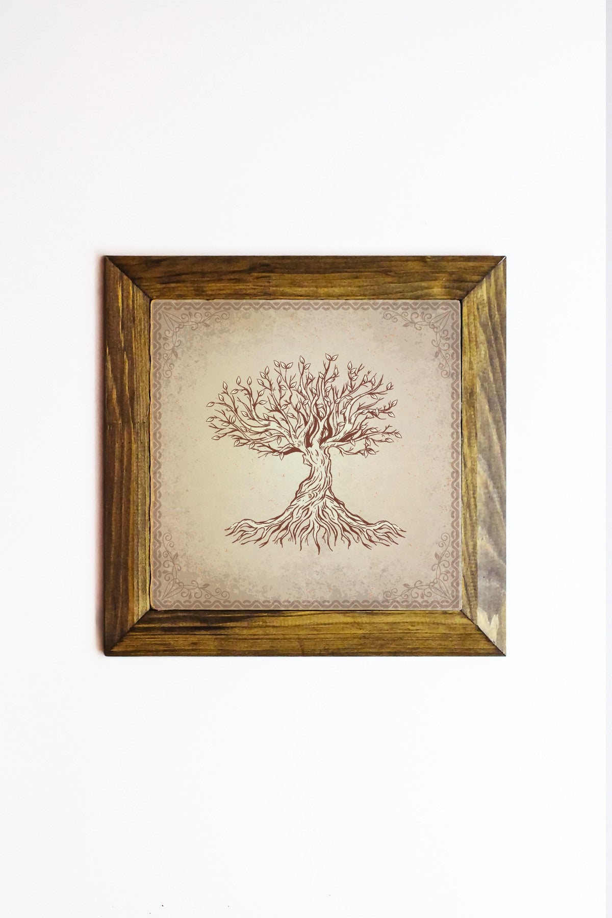 Ersytastablo4-16 Quadro Decorativo em Pedra 100% com Moldura de Madeira 2,5 cm, Multicolor, 15,5 x 15,5 cm (Impressão UV)