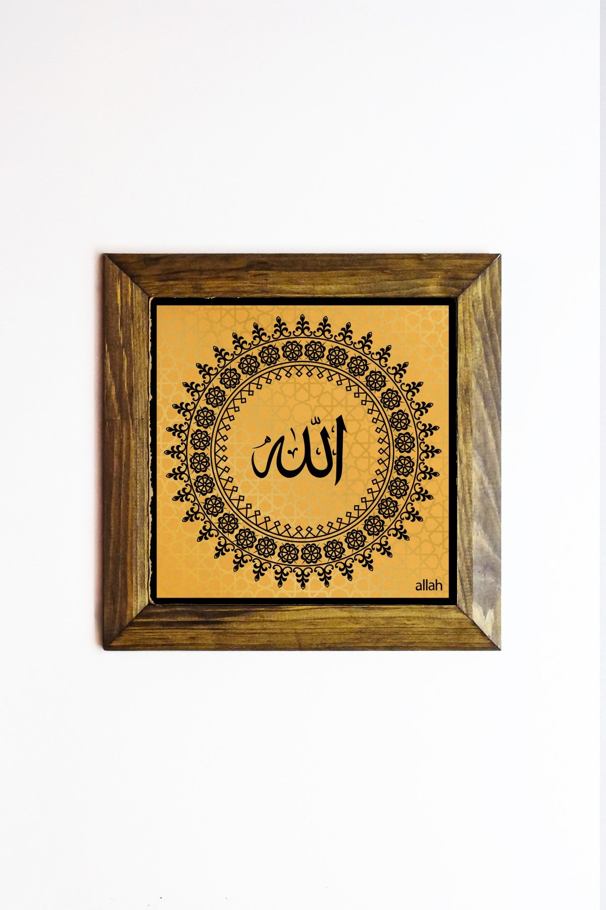 Ersytastablo9 - 16 Quadro Decorativo com Moldura Multicolor em Pedra 100% com Impressão UV, Moldura de Madeira 2,5 cm, 15,5 x 15,5 cm