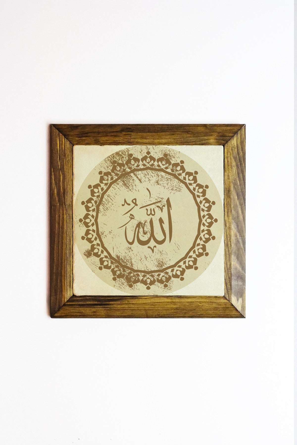 Quadro Decorativo Multicolor em Pedra com Moldura de Madeira (Impressão UV) – Ersytastablo11-16 – 15,5 x 15,5 cm