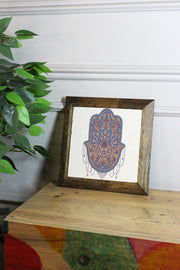 Quadro Decorativo Ersytastablo21-26, Multicolor, Pedra 100%, Moldura de Madeira 2,5 cm, Impressão UV, 26x26 cm