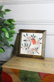 Quadro Decorativo Moldurado 26x26 cm Multicolor – 100% Pedra, Moldura de Madeira 2,5 cm, Impressão UV (Ersytastablo26)