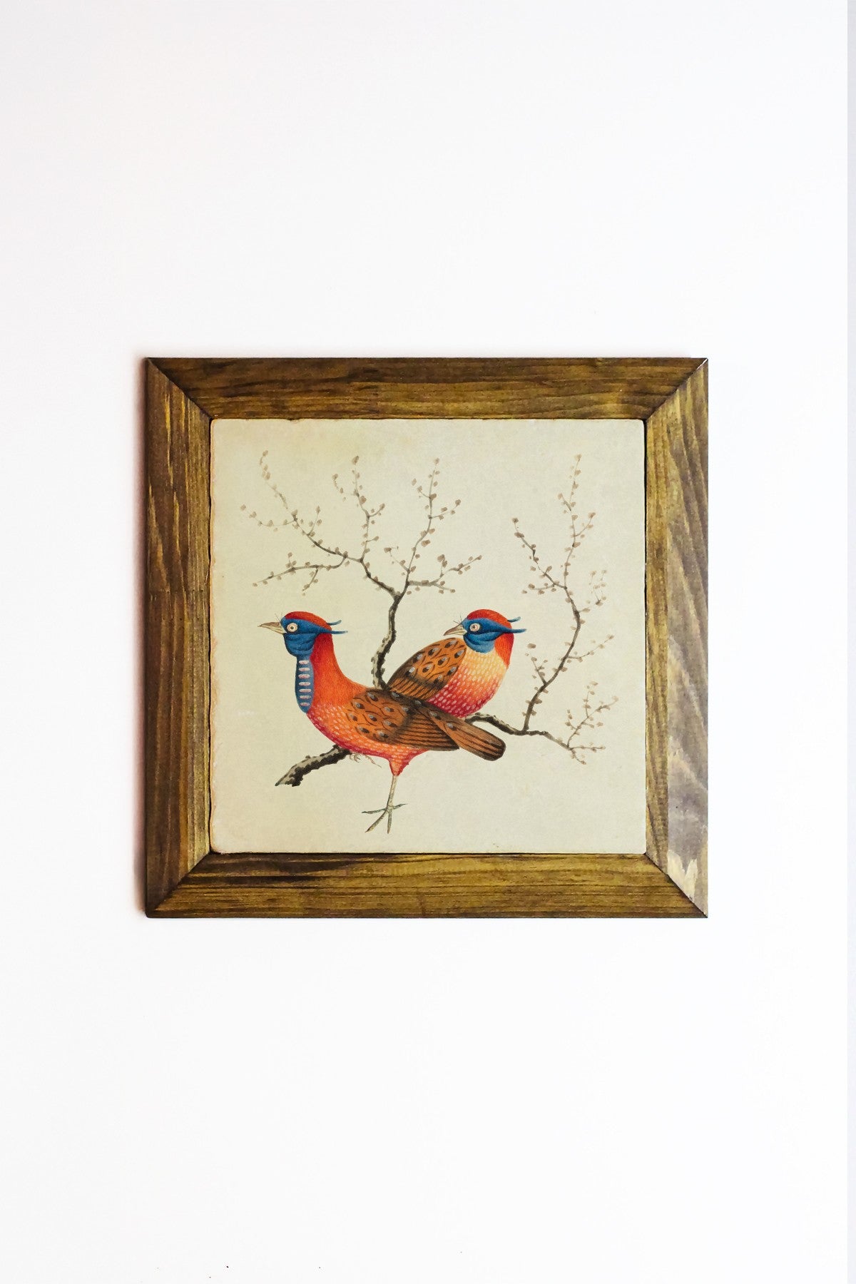 Quadro Decorativo Moldurado Ersytastablo27 - 16, Multicolor, Pedra 100%, Moldura de Madeira, Impressão UV, 15,5 x 15,5 cm