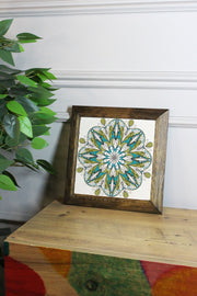 Quadro Decorativo Multicolor em Pedra com Moldura de Madeira (2,5 cm), 15,5 x 15,5 cm, Impressão UV – Ersytastablo33 - 16