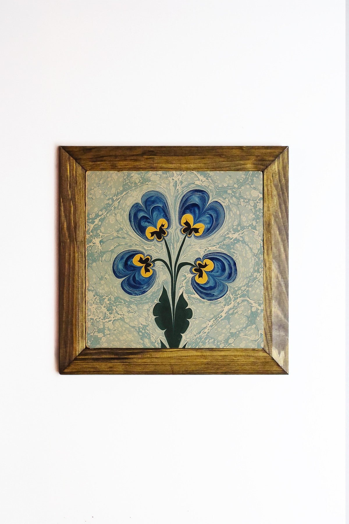 Quadro Decorativo com Moldura – Ersytastablo40-26, Multicolor, Pedra 100%, Moldura de Madeira 100% (2,5 cm), Impressão UV, 26 x 26 cm