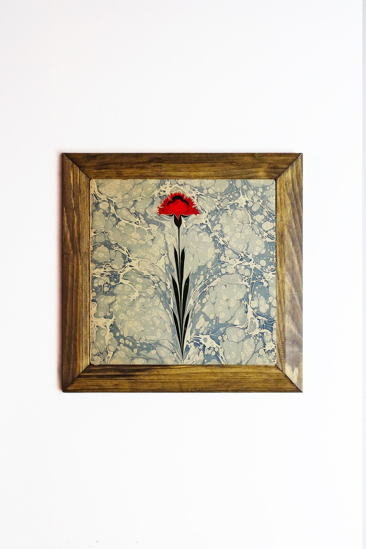 Quadro Decorativo em Pedra 100% com Moldura de Madeira 2,5 cm, Impressão UV, Multicolor, 15,5 x 15,5 cm – Ersytastablo41-16