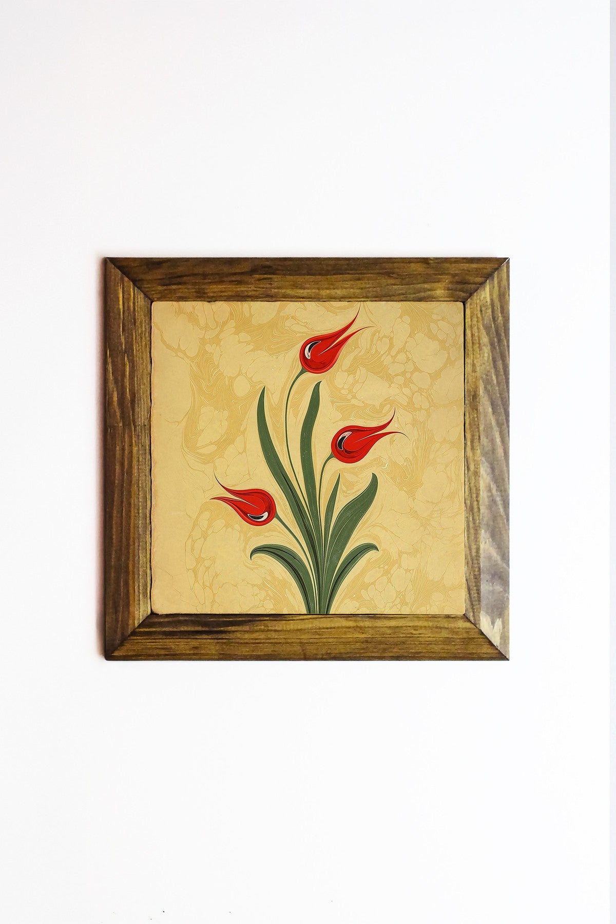 Quadro Decorativo em Pedra com Moldura de Madeira 2,5 cm, Impressão UV, Multicolor, 15,5 x 15,5 cm – Ersytastablo44 - 16 (Ref. 655ALT1242)