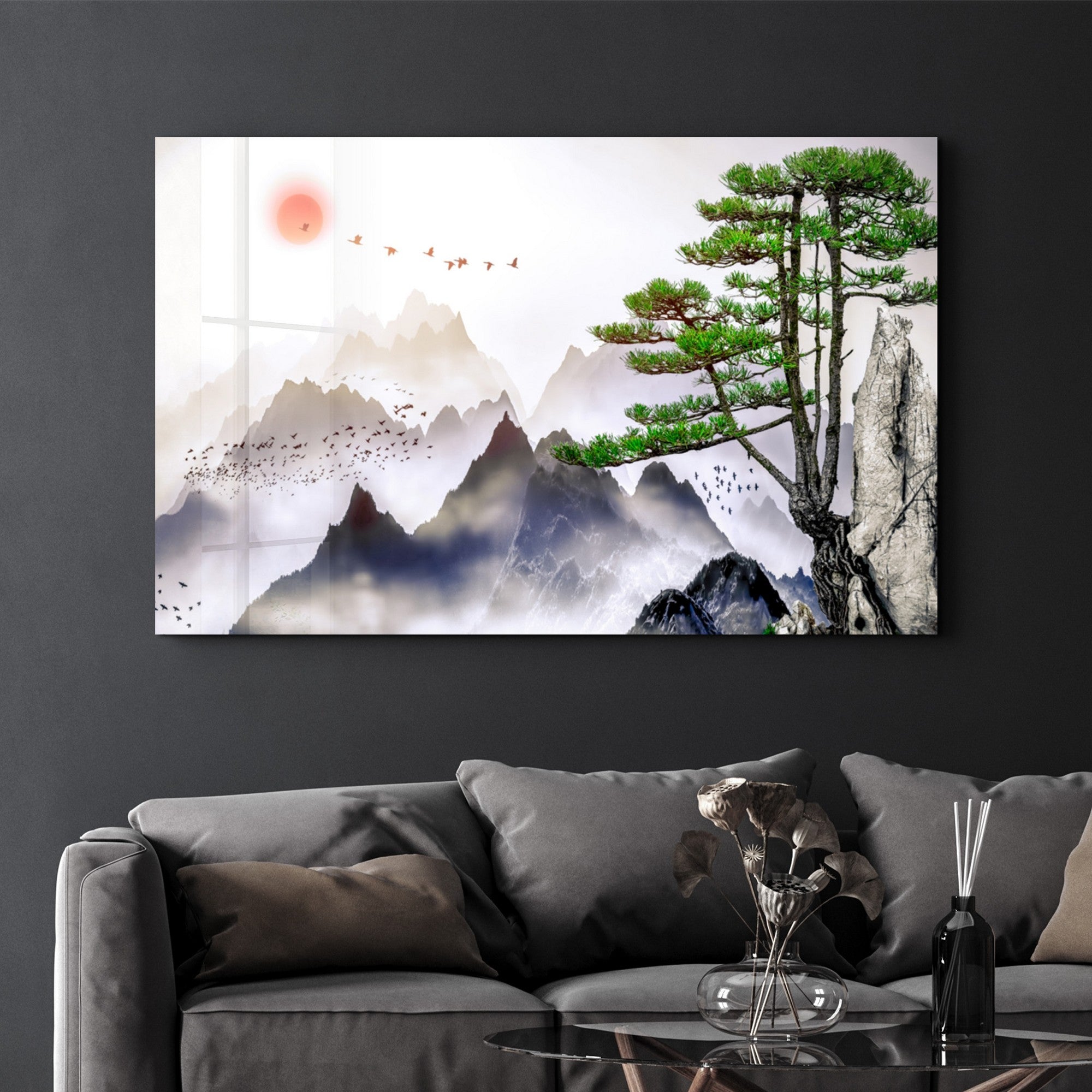 Quadro Decorativo em Vidro Temperado 35x55 cm Multicolor com Impressão UV – CAM-1019 (4 mm)