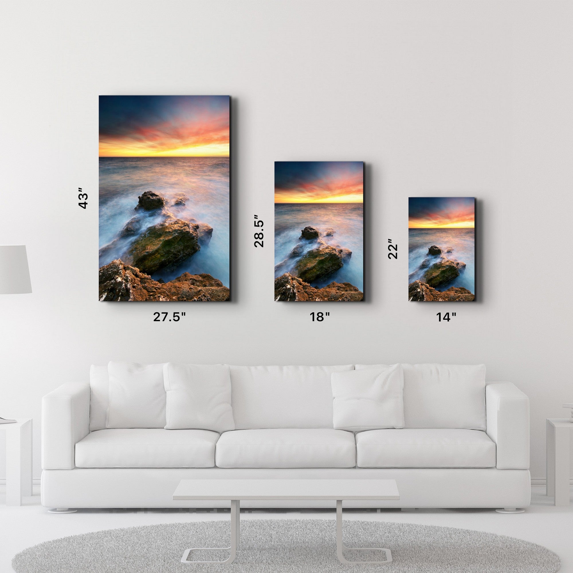 Quadro Decorativo em Vidro Temperado Multicolor CAM-1029, 35 x 55 cm, Impressão UV (4 mm)