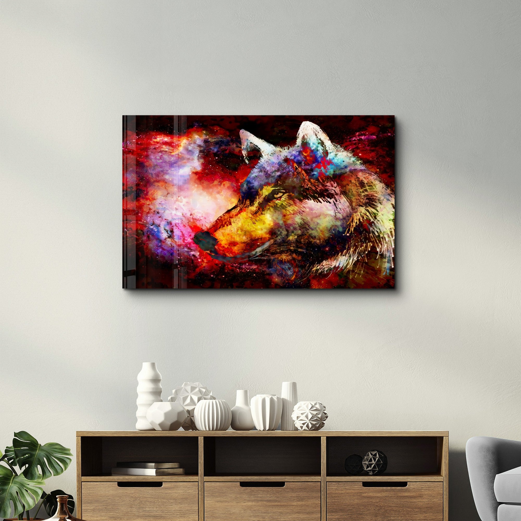 Quadro Decorativo em Vidro Temperado CAM-1037, 35 x 55 cm, Multicolor, Impressão UV (4 mm)