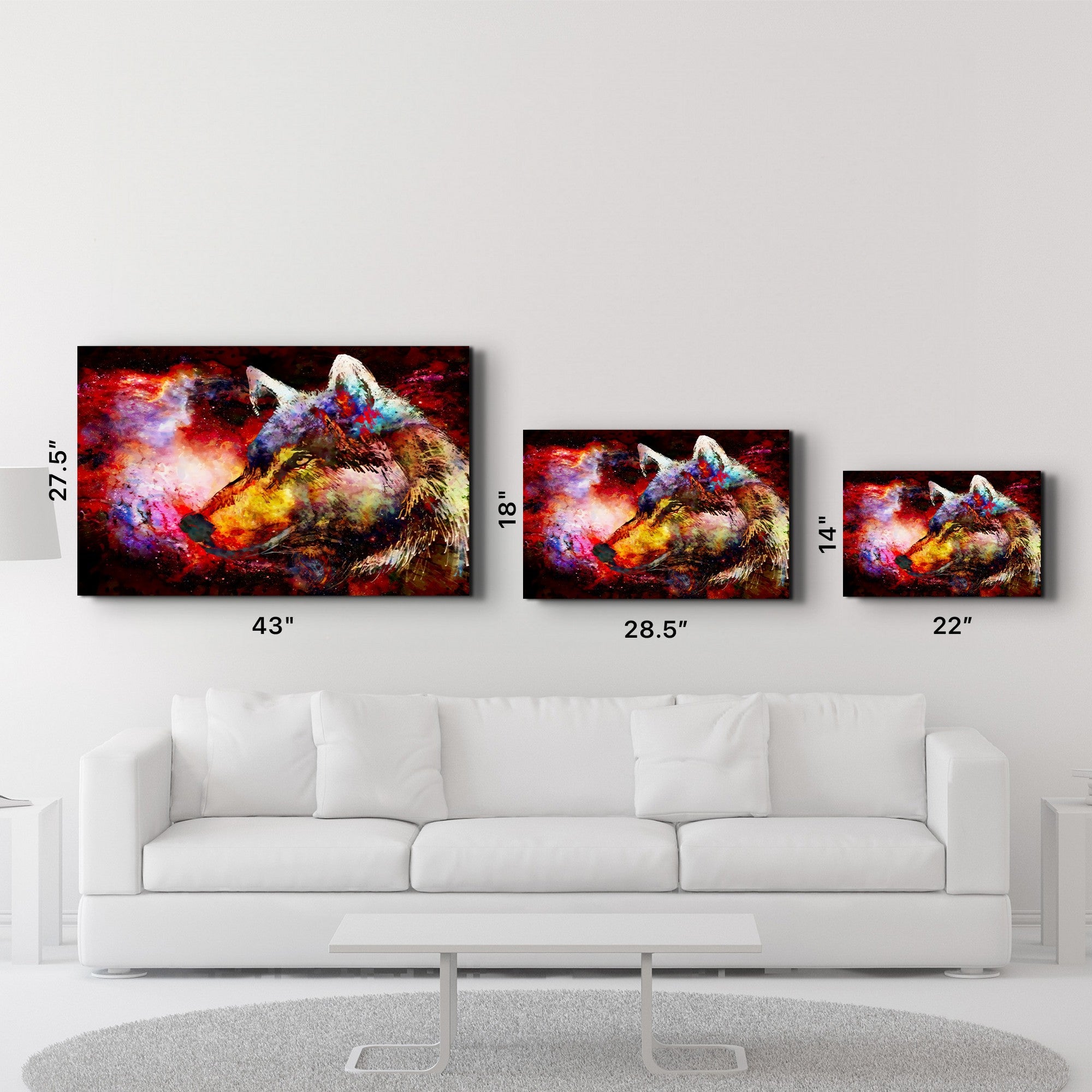 Quadro Decorativo em Vidro Temperado CAM-1037, 35 x 55 cm, Multicolor, Impressão UV (4 mm)