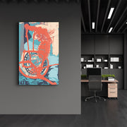 Quadro Decorativo em Vidro Temperado CAM-1038, 35 x 55 cm, Multicolorido, Impressão UV, 4 mm