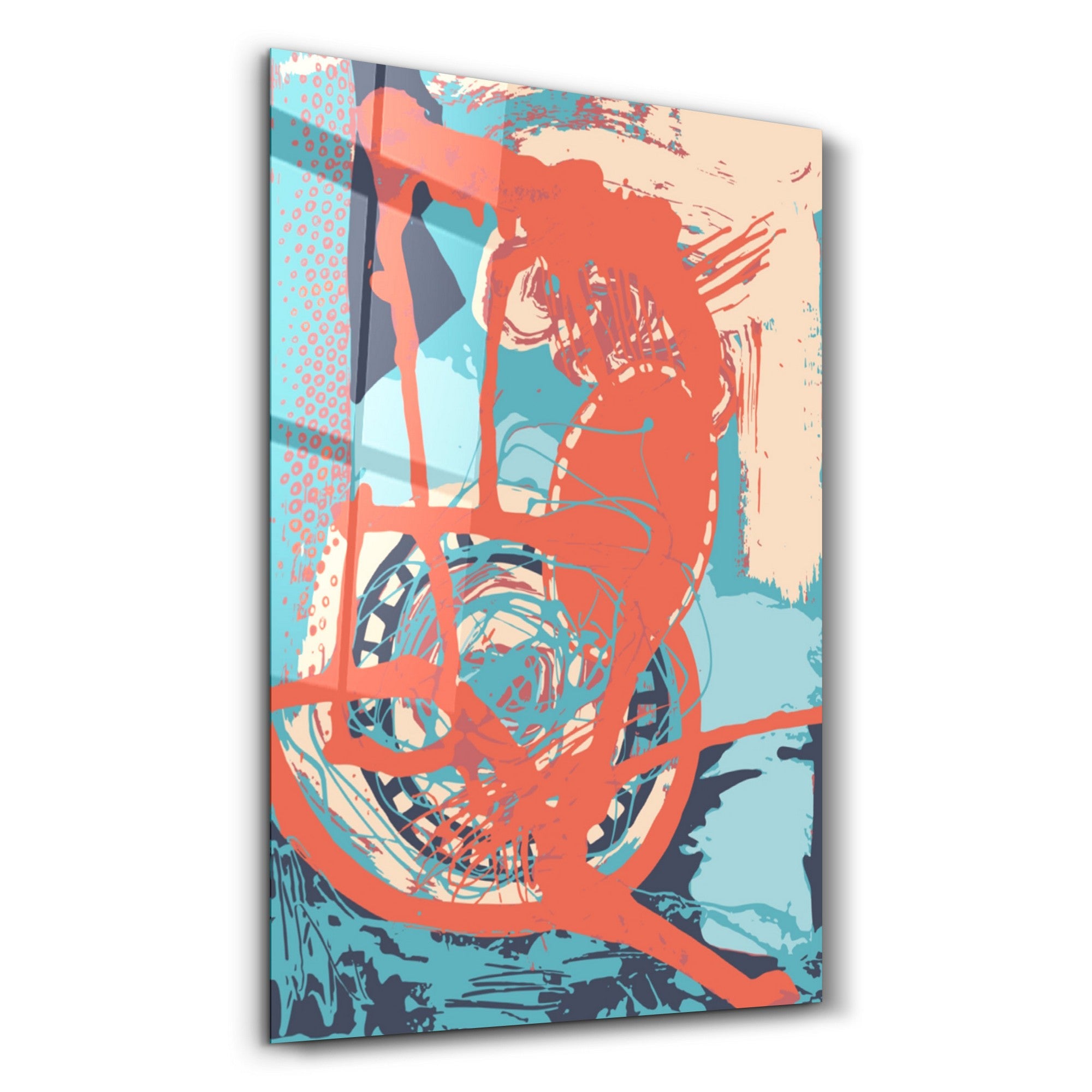 Quadro Decorativo em Vidro Temperado CAM-1038, 35 x 55 cm, Multicolorido, Impressão UV, 4 mm