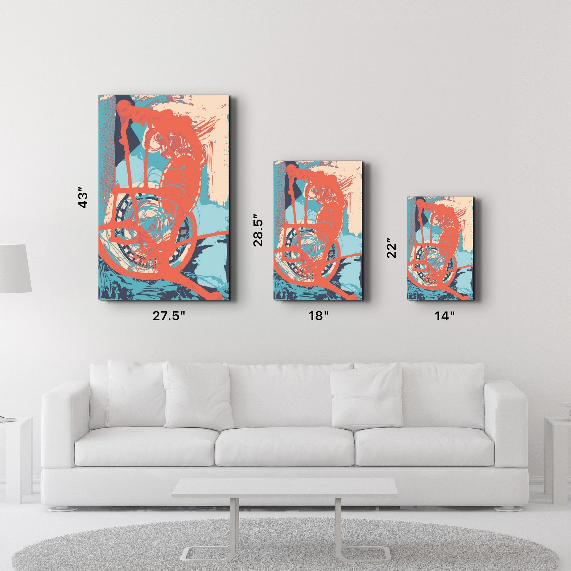 Quadro Decorativo em Vidro Temperado CAM-1038, 35 x 55 cm, Multicolorido, Impressão UV, 4 mm