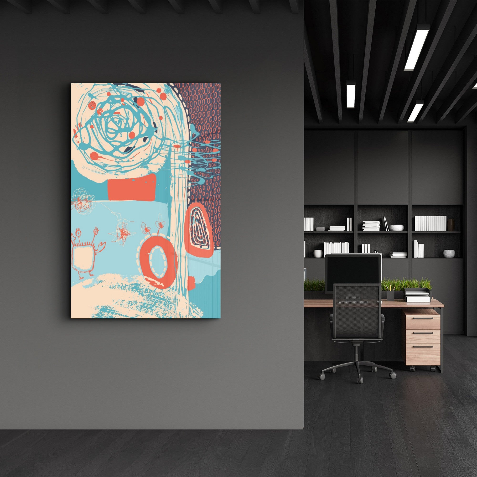 Quadro Decorativo em Vidro Temperado 35x55 cm, Multicolor, Impressão UV – CAM-1041