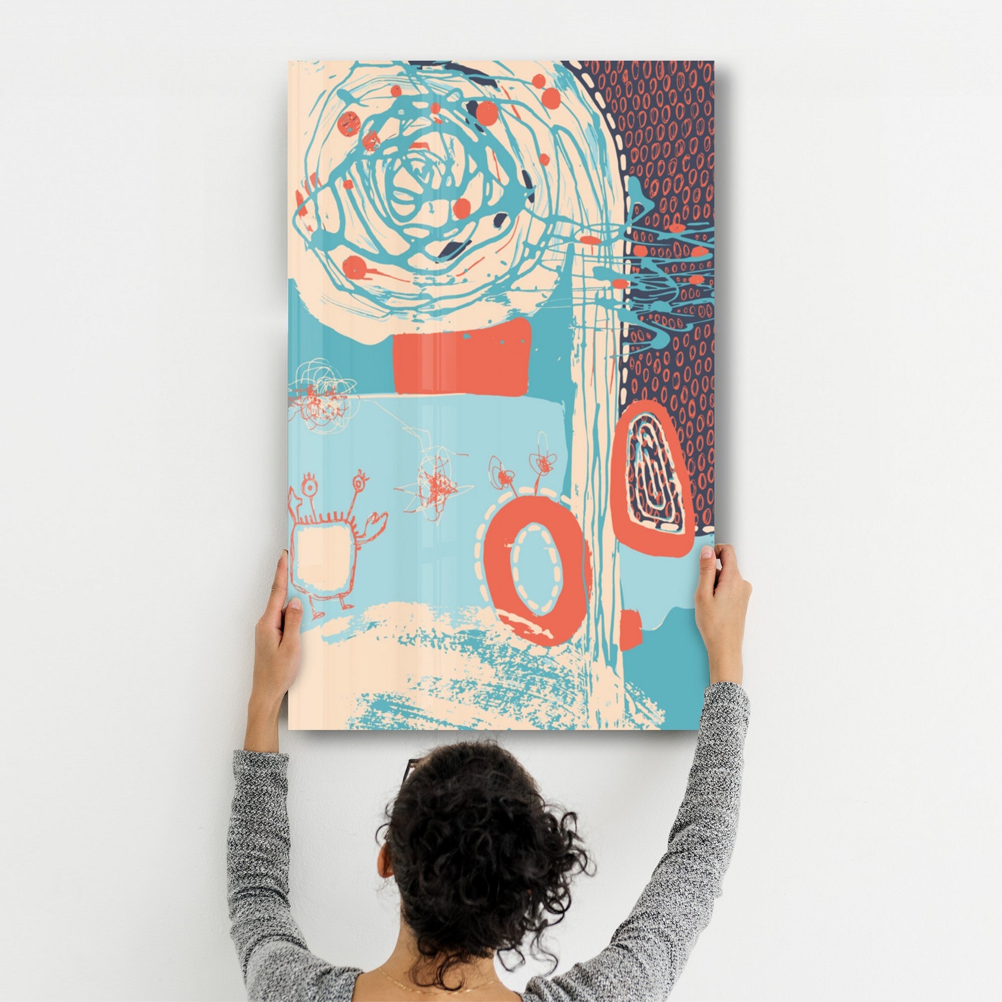 Quadro Decorativo em Vidro Temperado 35x55 cm, Multicolor, Impressão UV – CAM-1041