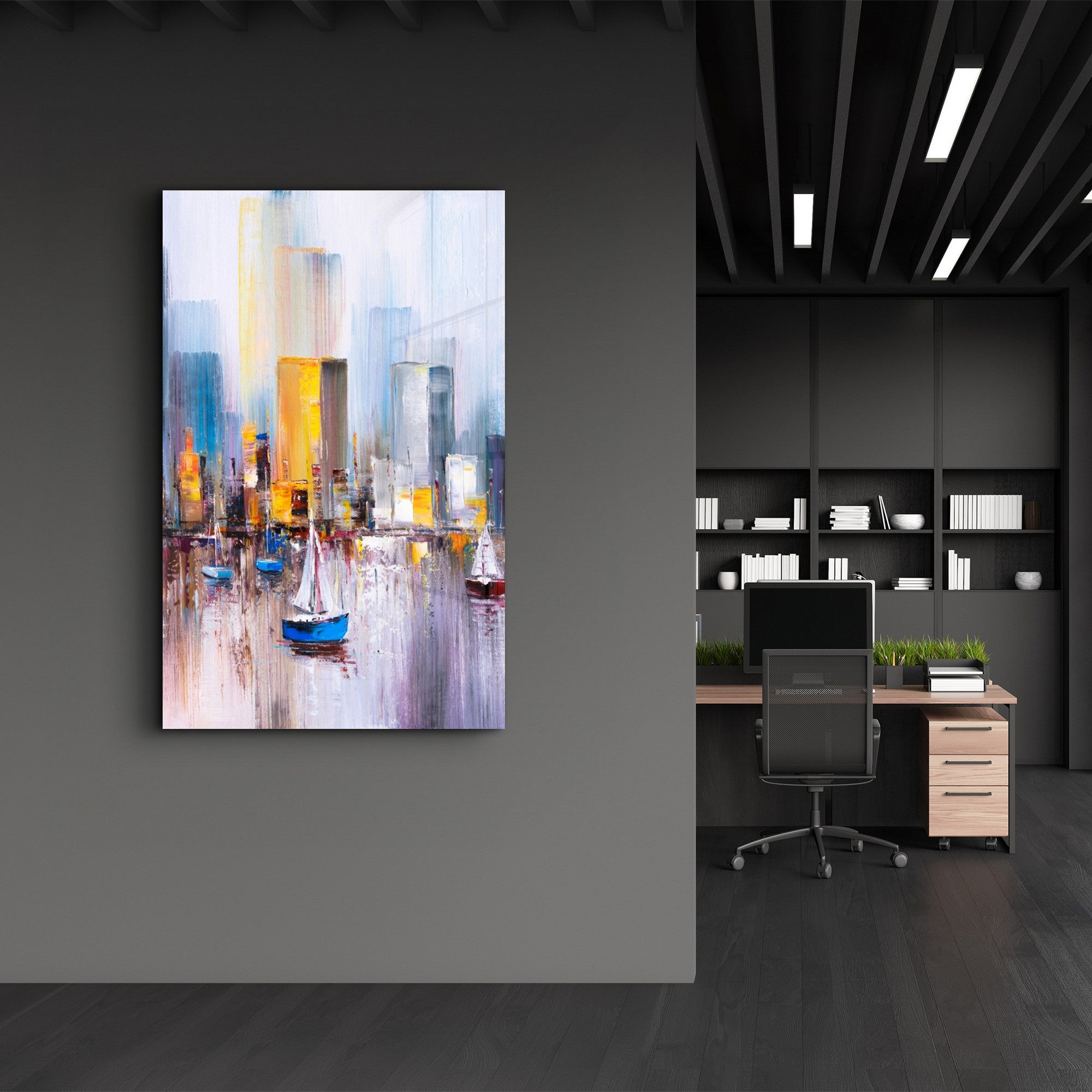 Quadro Decorativo em Vidro Temperado CAM-1059, Multicolor, 35 x 55 cm, Impressão UV, Vidro 100% Temperado 4 mm