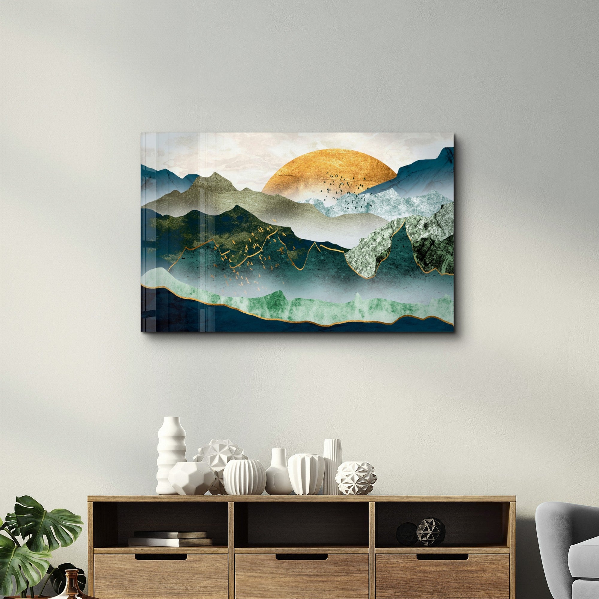 Quadro Decorativo em Vidro Temperado CAM-1060, Multicolor, 35x55 cm, Impressão UV, Vidro 4 mm