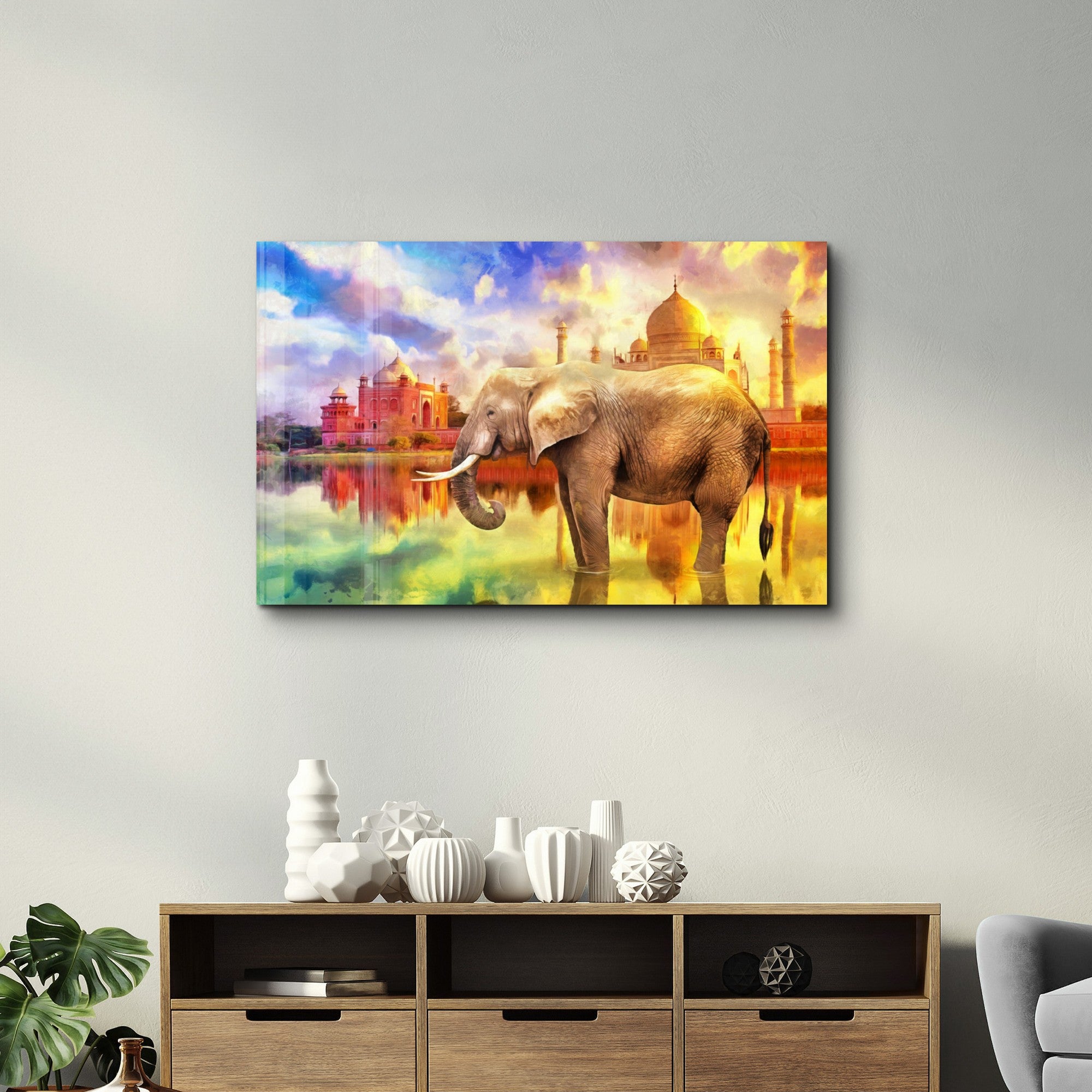 Quadro Decorativo em Vidro Temperado CAM-1061 (35 x 55 cm) Multicolor – Impressão UV, 4 mm