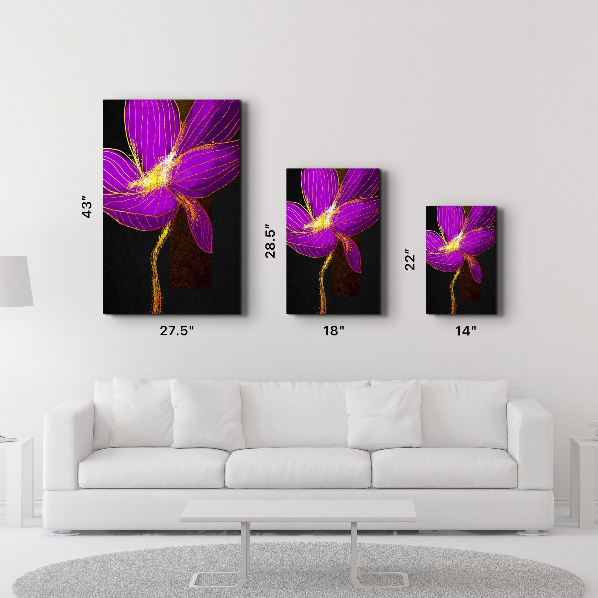 Quadro Decorativo em Vidro Temperado CAM-1062 (35 x 55 cm), Multicor, Impressão UV, 4 mm