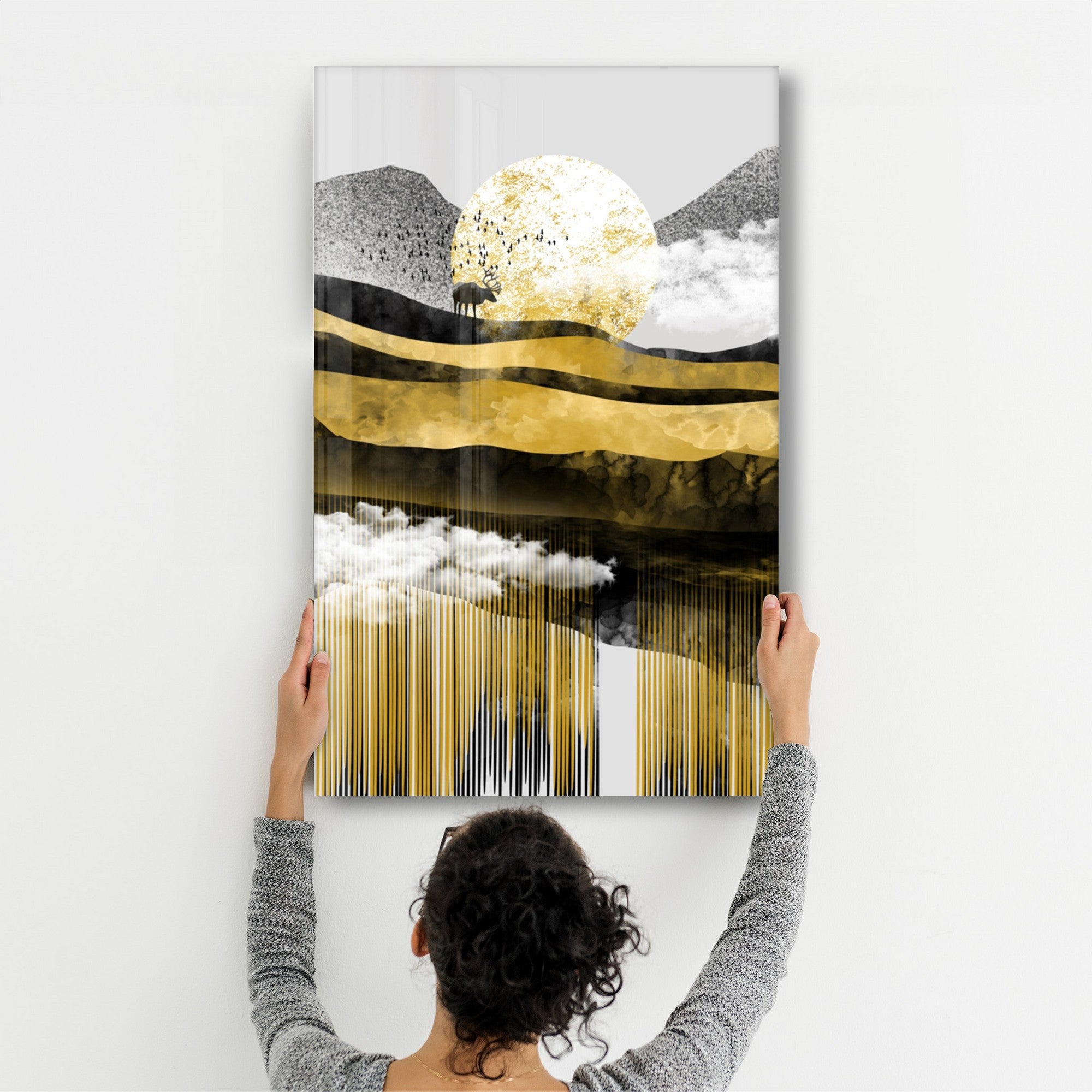 Quadro Decorativo em Vidro Temperado 35x55 cm Multicolor | Impressão UV 4 mm — CAM-1064 (672BRS1287)