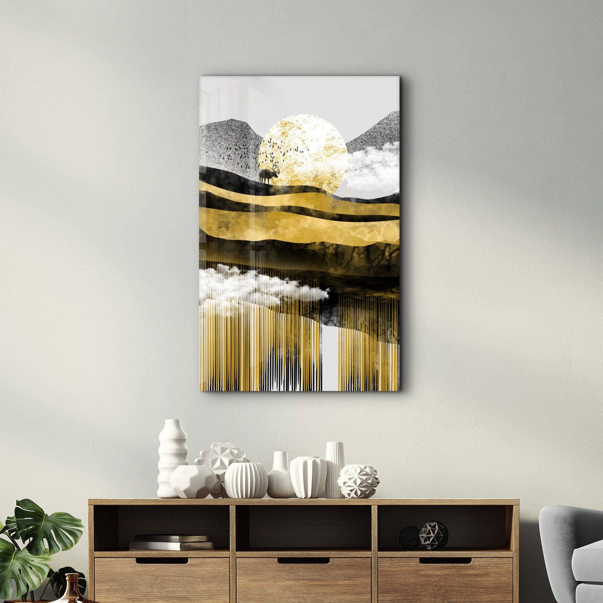 Quadro Decorativo em Vidro Temperado 35x55 cm Multicolor | Impressão UV 4 mm — CAM-1064 (672BRS1287)