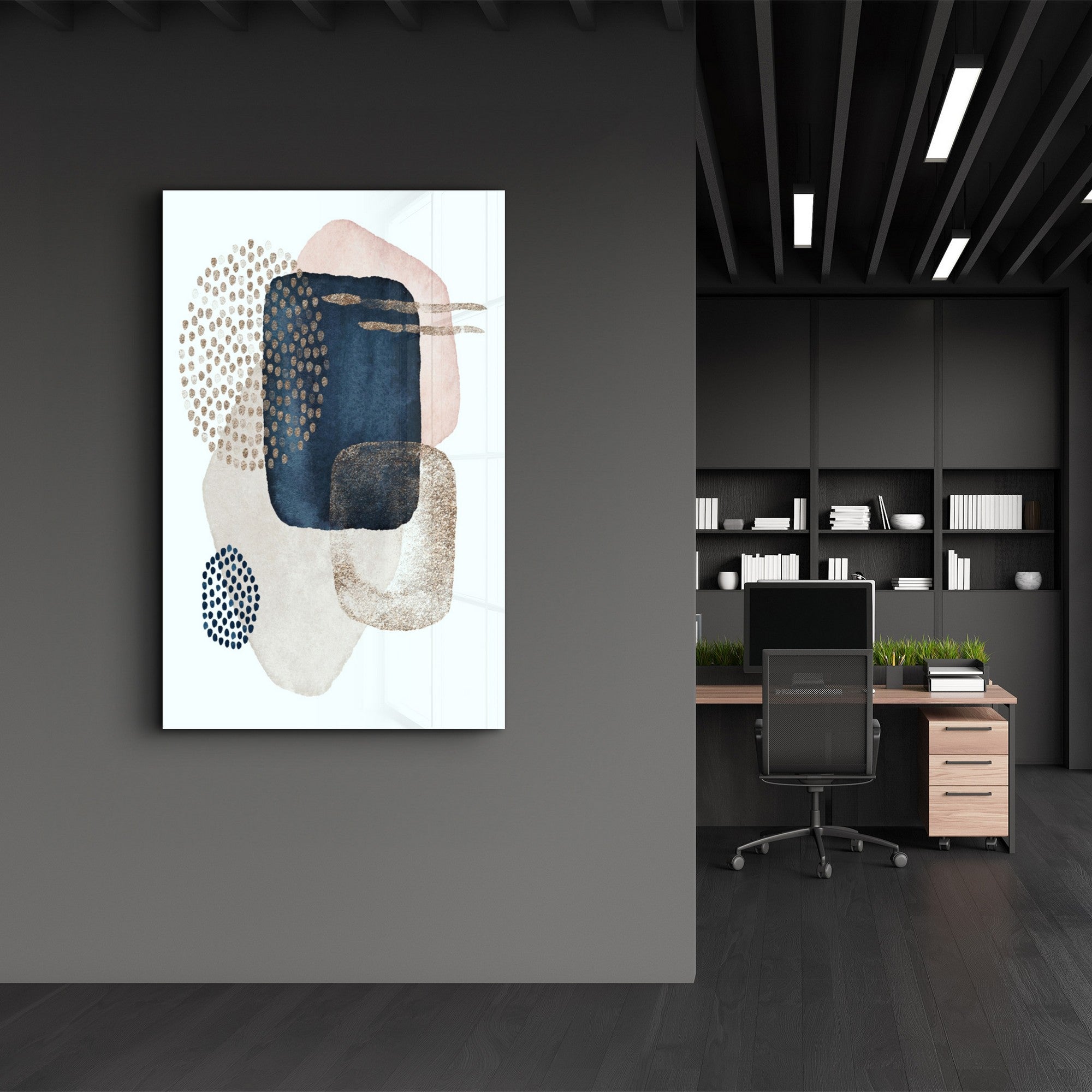 Quadro Decorativo em Vidro Temperado CAM-1070, 35 x 55 cm, Impressão UV, Multicor