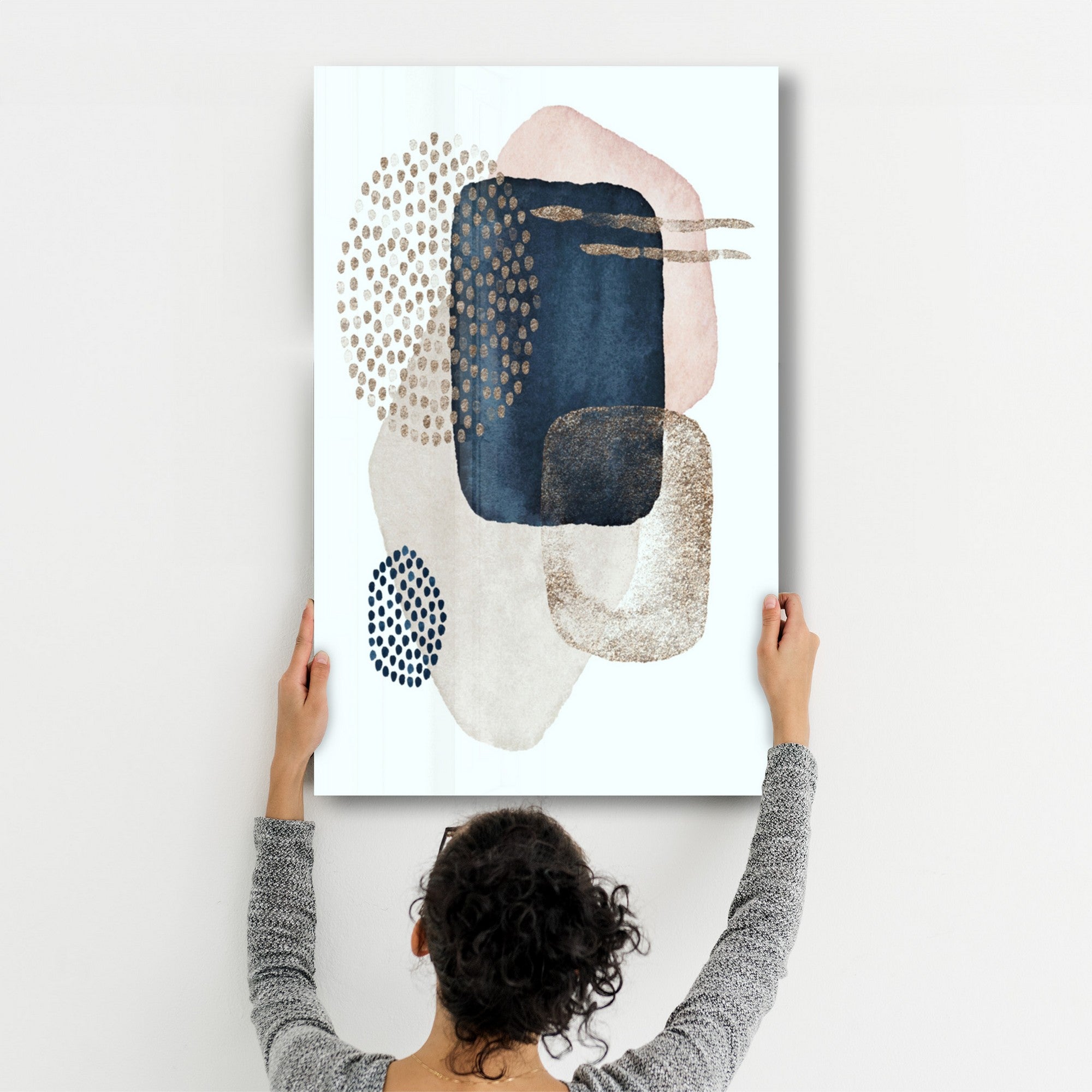 Quadro Decorativo em Vidro Temperado CAM-1070, 35 x 55 cm, Impressão UV, Multicor