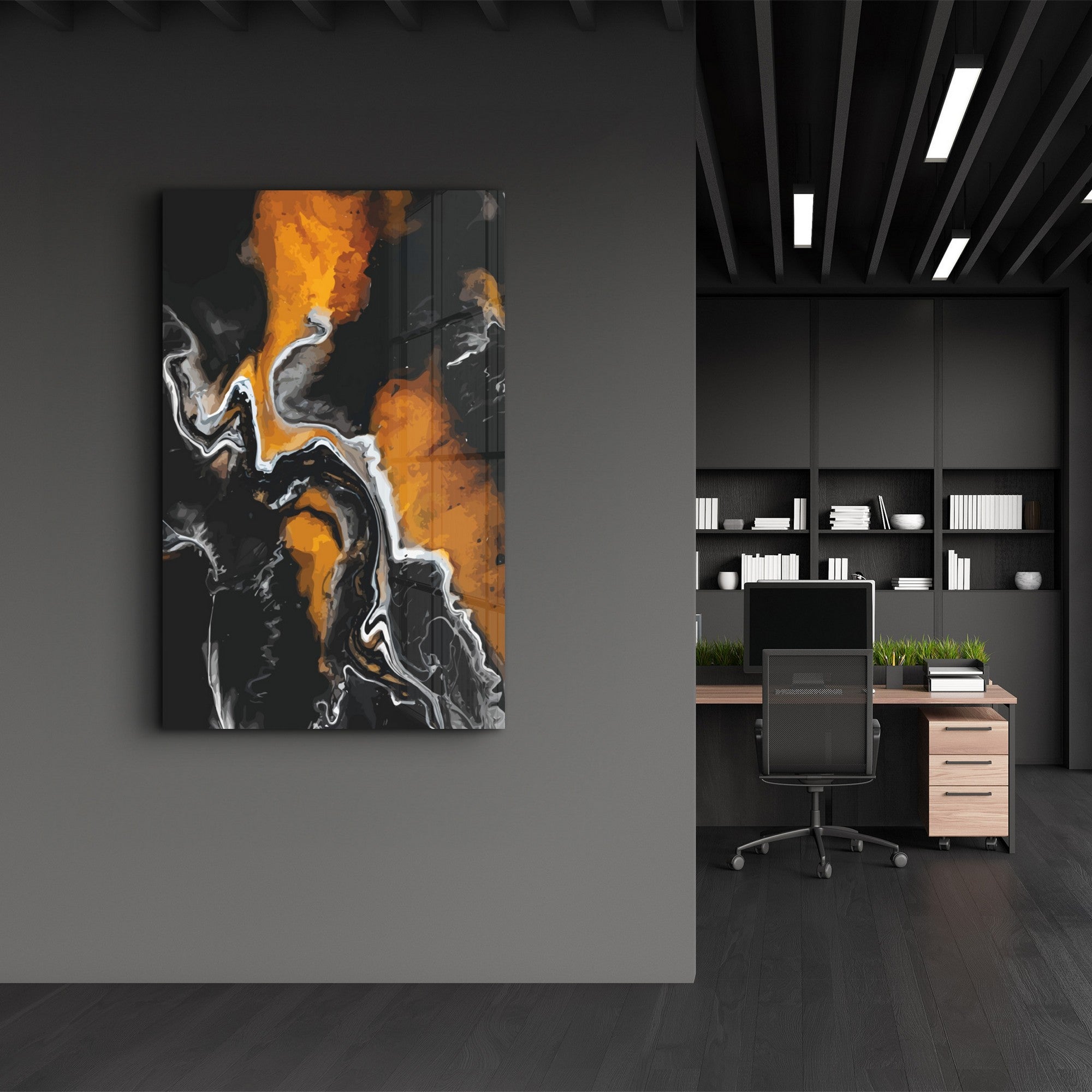 Quadro Decorativo em Vidro Temperado 4 mm CAM-1071 (35 x 55 cm), Multicolorido, Impressão UV