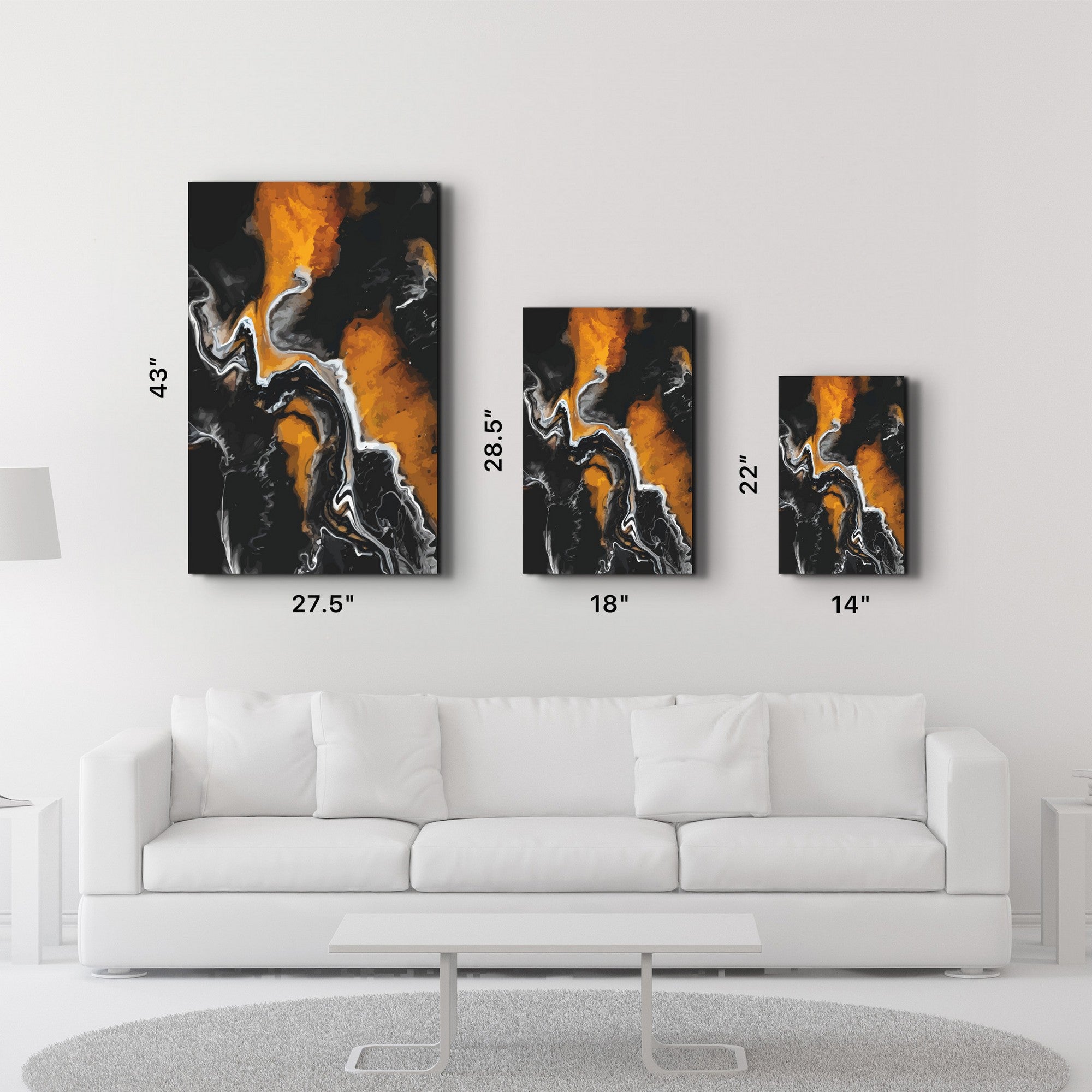 Quadro Decorativo em Vidro Temperado 4 mm CAM-1071 (35 x 55 cm), Multicolorido, Impressão UV