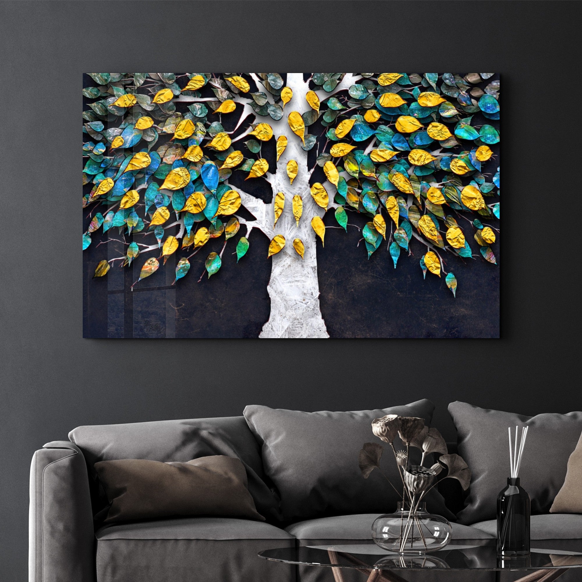 Quadro Decorativo em Vidro Temperado 35x55 cm Multicolor (4 mm, Impressão UV) – CAM-1079